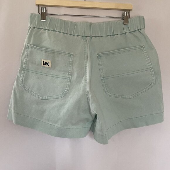 NWT Lee Womens Relaxed Fit Sea Green Shorts Medium Size 14 Summery Style - Picture 5 of 8